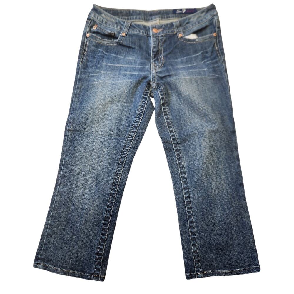 EUC‎ Vintage Seven 7 Denim Jeans Capris Dark Wash Size 30